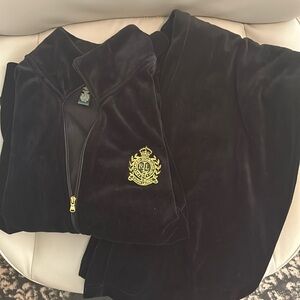 Ralph Lauren, black velour tracksuit